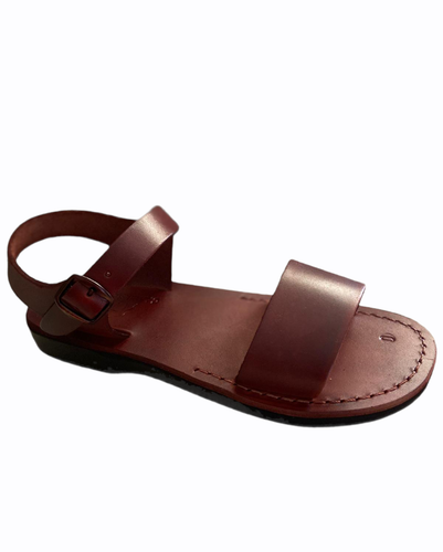 Sandalias marrones de cuero genuino italiano para mujer sandalias griegas zapatos EE. UU. talla 6-10 - Imagen 3 de 10