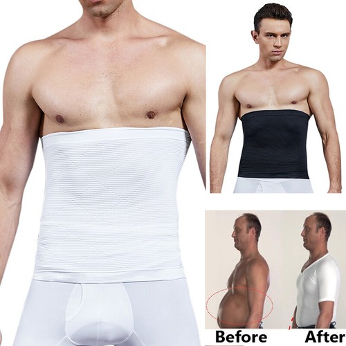 Männer Fettverbrennung Sauna Bauch Gürtel Body Shaper Gürtel Bauch Abnehmen Taillentrainer - Bild 1 von 18