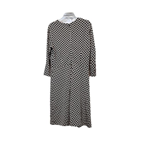 J McLaughlin Womens Dress Size Large Black beige Stretch Long Sleeve Travel - Picture 2 of 9