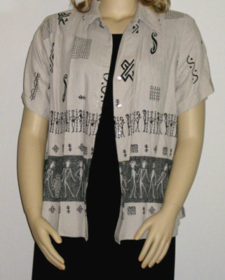 Sears Modern Essentials:  Woman Aztec Print, Mock Twinset 18W  Womens Plus   NWT