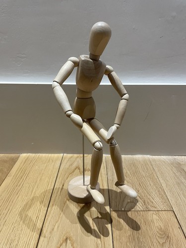 Manichino Artisti Legno Manichino Mobile Arti Regolabili Umano 30cm 12Inch - Foto 5 di 5
