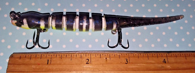 #A BLUE SKINK Lure Multi Jointed 0.394in .41oz SNAKE/LIZZARD Jointed Bait!!