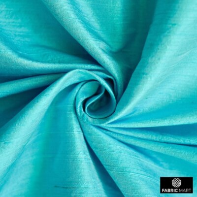 Sea Green Silk Dupioni Fabric By The Yard, 41 inches width Green Silk Fabric