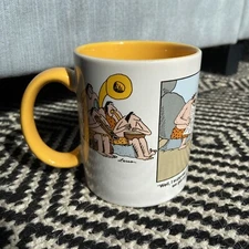 Vintage Far Side Mug Arts & Leisure Caveman 1998 Gary Larson Comic Humor