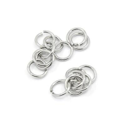 304 Edelstahl offene Biegeringe silber rund 1,2 x 8 mm Packung mit 100+