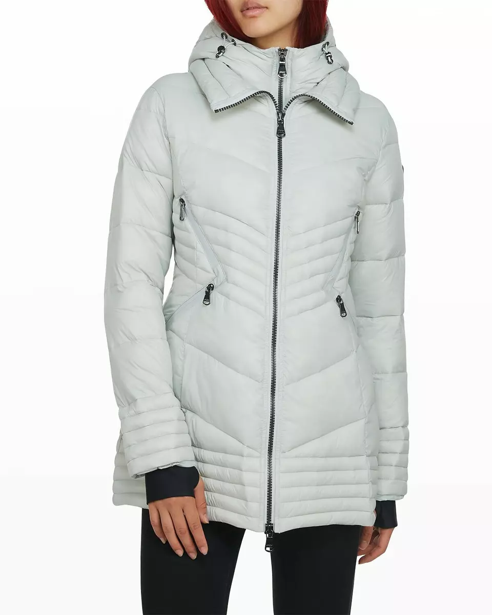 $389 Pajar Braunwyn Thinsulate Bib Lightweight Packable Puffer Coat Small  Silver