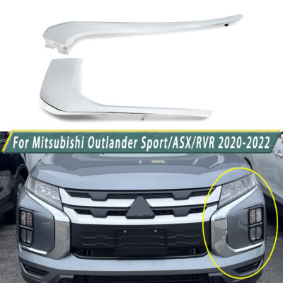 Left Front Bumper Trim Molding For Outlander Sport RVR 2020-2022 Upper+Lower