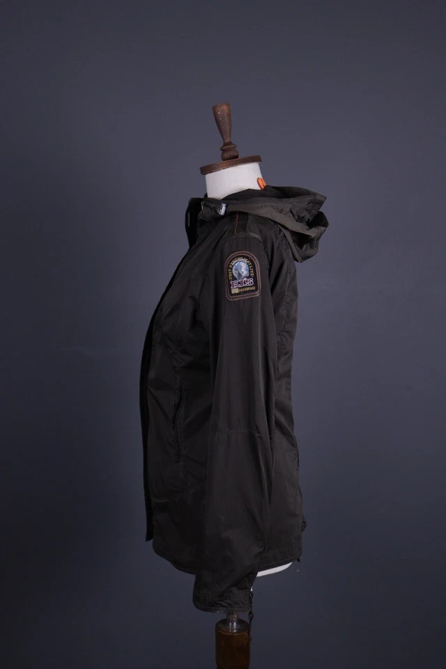 PARAJUMPERS Masterpiece Series Slim Fit Brown Hooded Windbreaker Jacket Size L - Image 3 of 4