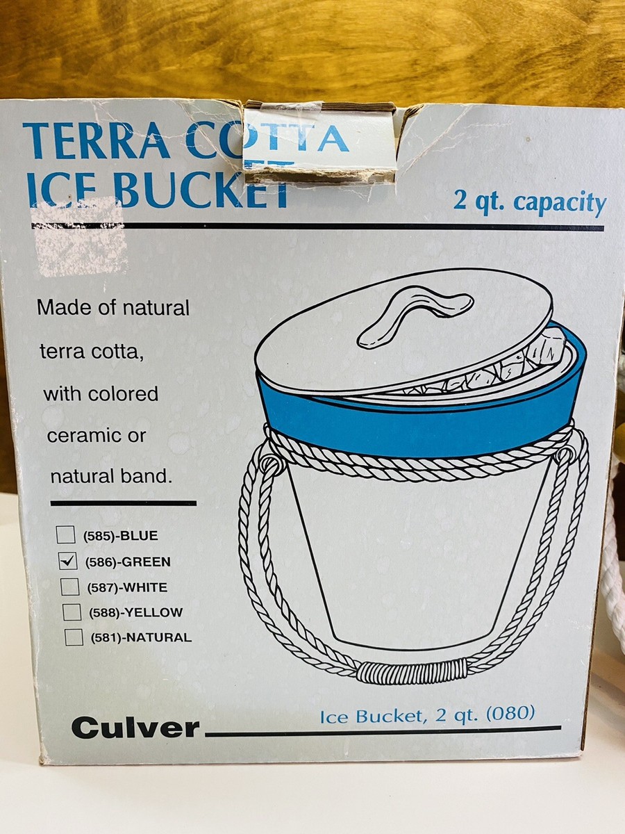 Aiキャロル コレット / Culvers Farm 1982 Vintage CULVER Terra Cota 2 Quart Ice Bucket In Original Box