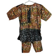 Tye Dye African Print Boy Brown Shirt and Shorts Outfit