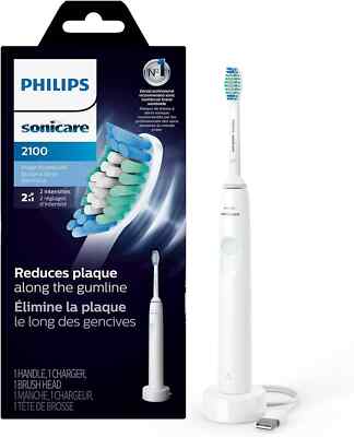 PHILIPS Sonicare 2100 Elektrische Zahnbürste, Wiederaufladbare Elektrische Zahnbürste, Weiß