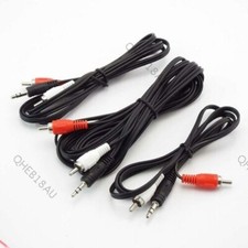 3.5mm Male To 2 RCA Male Connector Stereo Audio Cord Cable Splitter 25H