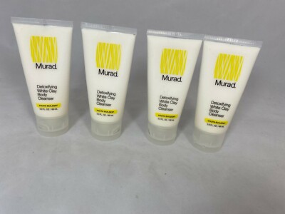 Murad Detoxifying White Clay Body Cleanser, 2 fl oz / 60 ml Pack of 4