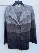 Jones New York Sport Gray Shades Button Front Cardigan Sweater Size X-Large
