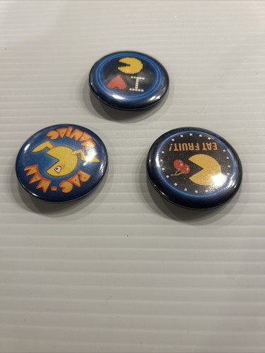 Pac-Man Vintage 1980er Jahre Pinback Buttons Markenzeichen 1982 - Bild 5 von 9