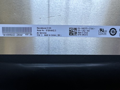 AU Optronics B156HAN02.5 15.6" Matte Screen FHD LED Display MCX7D *Mark* - Picture 3 of 4