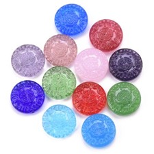 1pcs 26mm Flat Round Handmade Lampwork Glass Crystal Loose Beads Jewelry Making