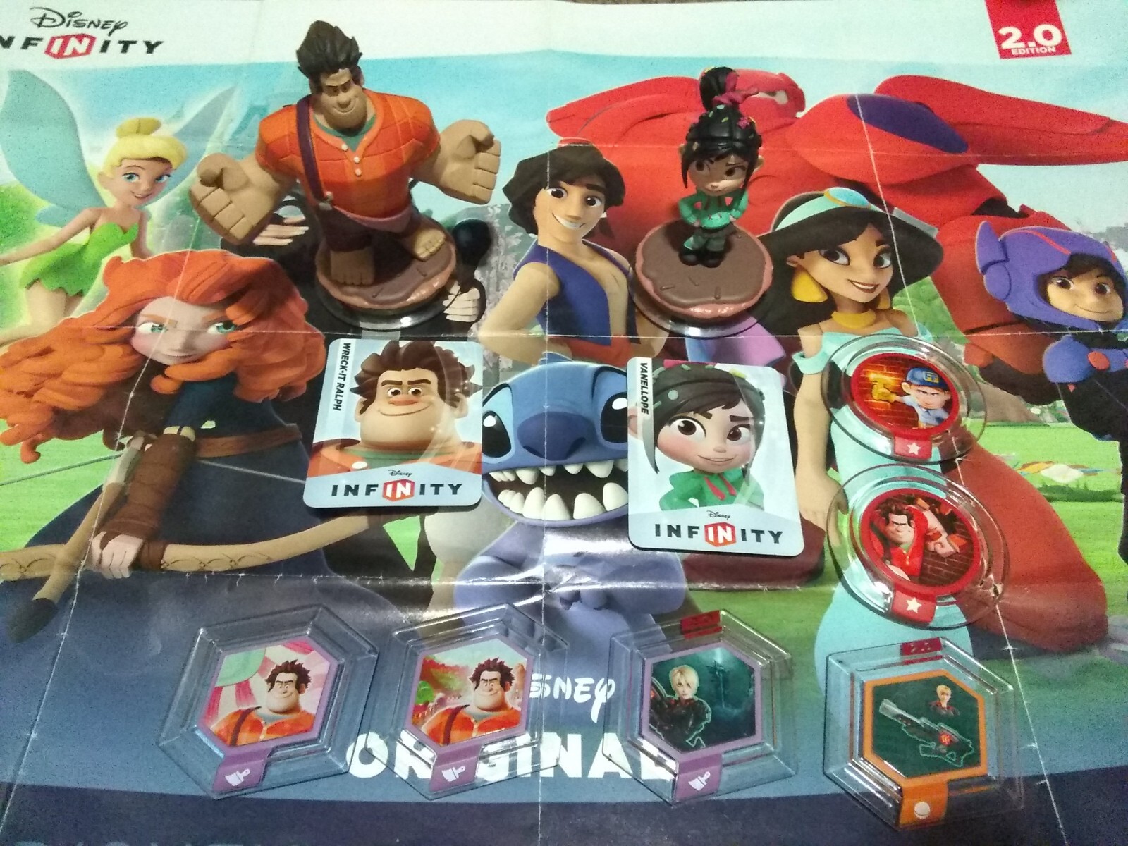 Disney Infinity 1.0 Wreck It Ralph & Vanellope Set W/Cards & 6 power