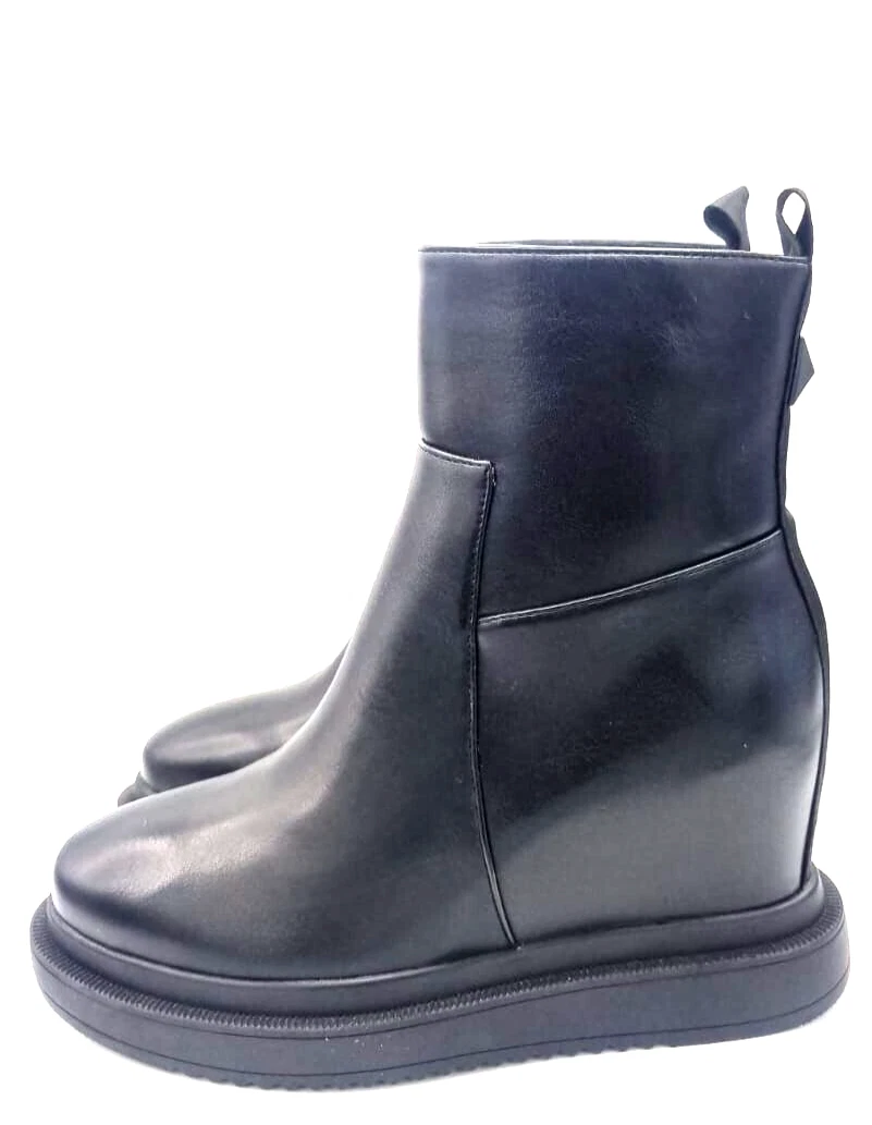 Stivaletti Donna Pixie Con Zeppa Nascosta - Ecopelle Scamosciata, Chiusura Con Zip - Shu Mania