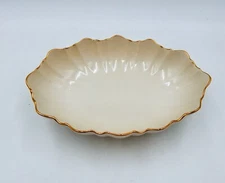 Lenox Symphony Centerpiece Bowl Scalloped Oval Serving 24K Gold Trim USA