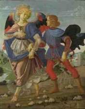 Workshop Of Andrea Del Verrocchio Tobias And The Angel A4 Print