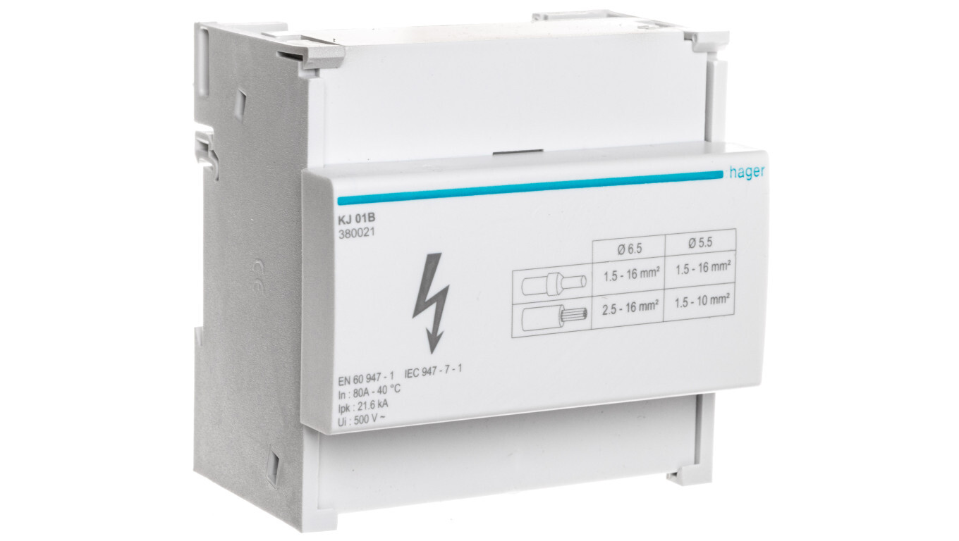 4-pole distribution block 80A KJ01B /T2UK