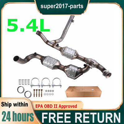 Catalytic Converter Set Fits 1999-2003 Ford F-150 & 1999 F-250 5.4L V8 Only 4WD