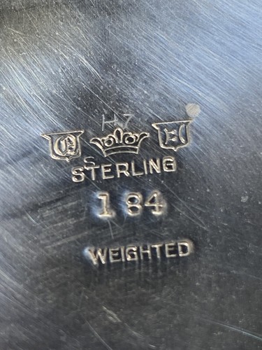 Sterling Silver Compote Repousse 307g Footed Pedestal Weighted Candy Dish 1839 - 第 9/11 張圖片
