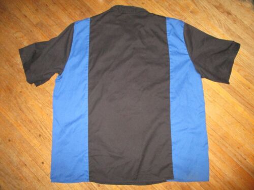 4XL DICKIES TWO TONE WORK SHIRT Uniform Mechanic Garage Black Blue XXXXL - Picture 2 of 4
