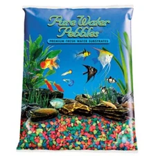 Pure Water Pebbles Aquarium Gravel - Neon Rainbow (5 lbs (3.1-6.3 mm Grain))