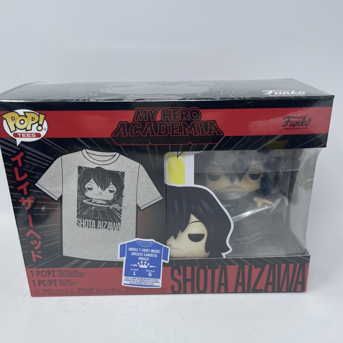 FUNKO POP! ヒロアカ　イレイザーヘッド　メタリック　Tシャツセット限定 My Hero Academia Shota Aizawa Pop & T-Shirt Combo Size L