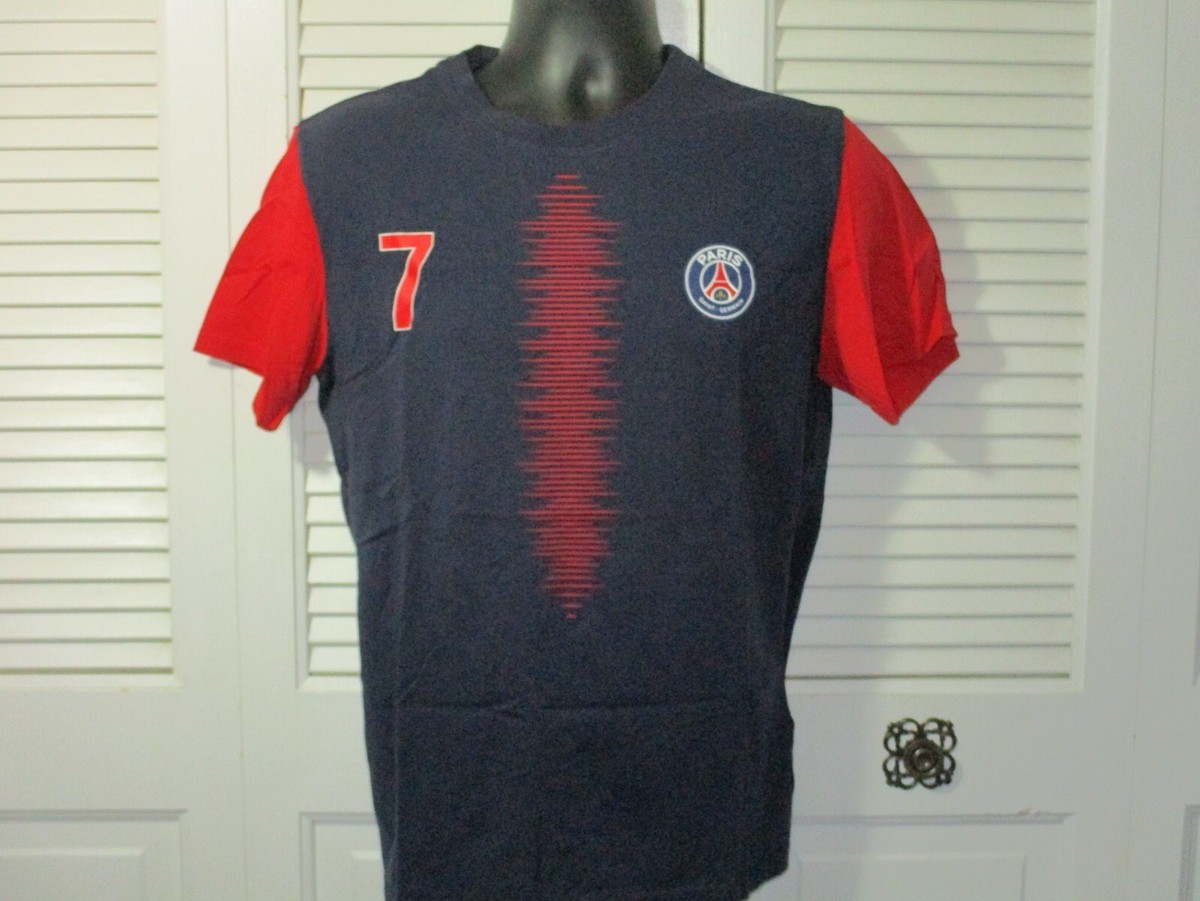 Kylian Mbappe #7 Paris Saint Germain Soccer/Football T-Shirt Men L