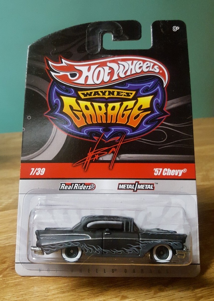 ミニカー HotWheels Wayne's GARAGE Hot Wheels Wayne's Garage '57 Chevy Real Riders Metal/Metal Black
