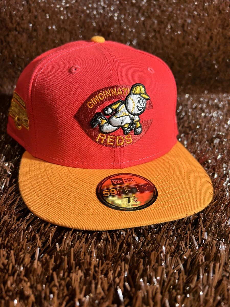 Cincinnati Reds New Era 59fifty Side Patch Fitted Hat Size 3/8 NEW SICK