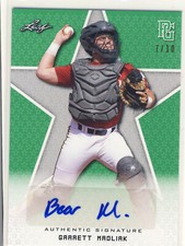 GARRETT BEAR MADLIAK 2020 Leaf Perfect Game PG Green AUTO /10 GEORGIA