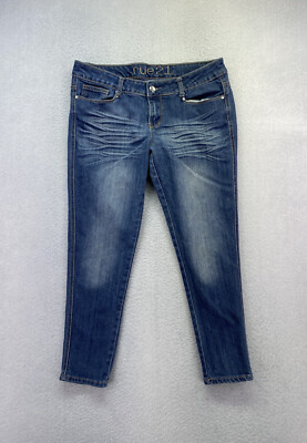 Rue 21 Womens Size 7/8 (W34 L27) Medium Wash Low Rise Skinny Jeans