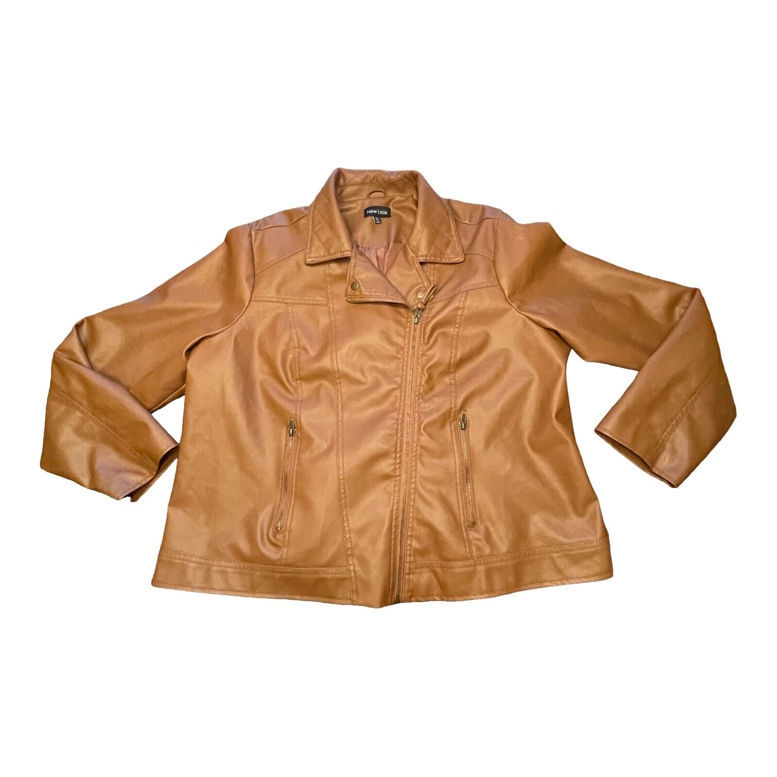 Chaqueta de moto New Look Marrón abrigos, chaquetas y chalecos para Mujeres