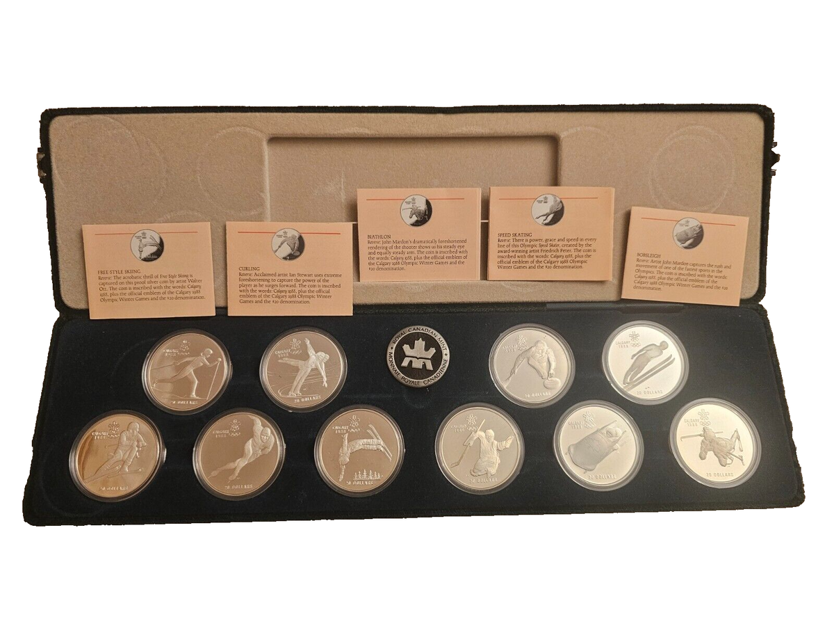 1988 Canada Calgary Olympic $20 Silver Coin Set | eBay