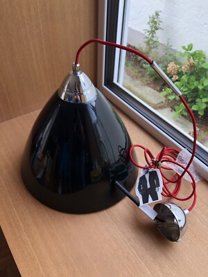 Nordlux Read Maxi Lampe, schwarz, Metall, rotes Kabel, Design: Kaare Baekgaard