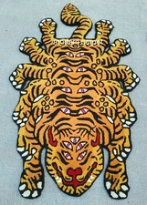Tibetan Tiger Rugs Handmade 100% Woolen Hand Tufted For Home Decoration