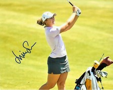LPGA GOLFER LINNEA STROM SIGNED 8x10 PHOTO D w/COA WOMEN'S GOLF PROOF SWEDEN