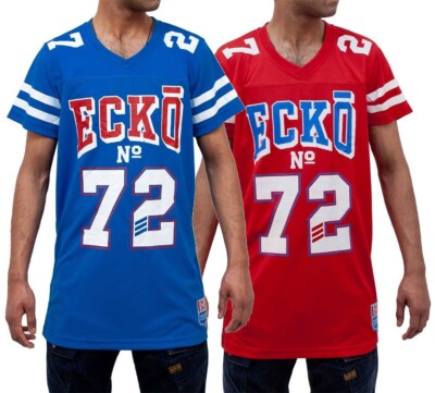 Ecko Unltd Herren Longline Sport Trikot T-Shirt Oberteil 72 Football Baseball Urban T