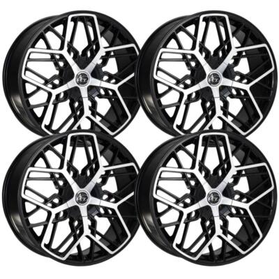 (Set-4) VCT Phoenix 20x8.5 5x108/5x114.3 40mm Black Machined wheels 20 Inch