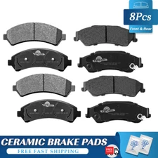 Front & Rear Disc Ceramic Brake Pads For Chevy Blazer S10, GMC Jimmy Sonoma
