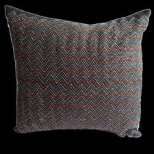 Handmade Embroidered Kantha Stitch Throw Pillow Cover Cotton Silk AB-PC11