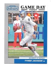 2019 Panini Contenders Draft Picks Game Day Tyree Jackson Univ Buffalo #37