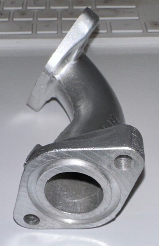 1 EA NEW INTAKE MANIFOLD PIPE FOR CUSTOM USES 44MM TO HEAD 48MM TO CARB