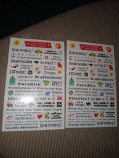 Mrs Grossmans Stickers Bon Voyage Card Captions Vacation Trip 2 sheets