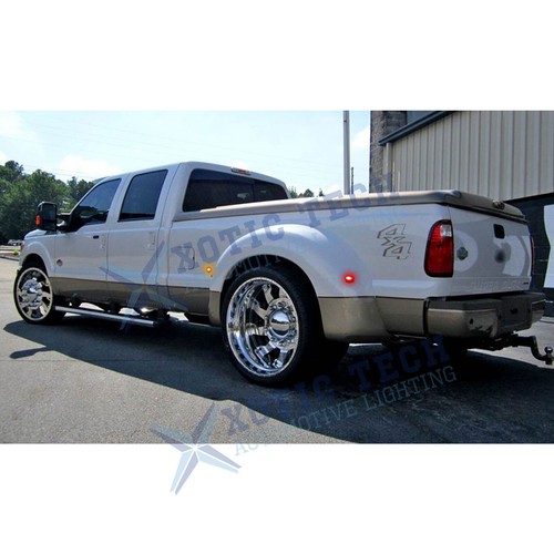 For Ford F350 F-Series LED Fender Bed Side Marker Lights Smoked Lens Amber + Red - Picture 10 of 22
