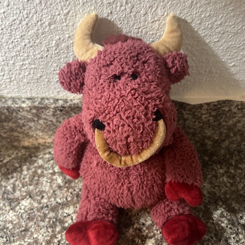 Peluche sac de fèves animal en peluche GUND Luvabul RARE taureau HTF EUC - Photo 2/6